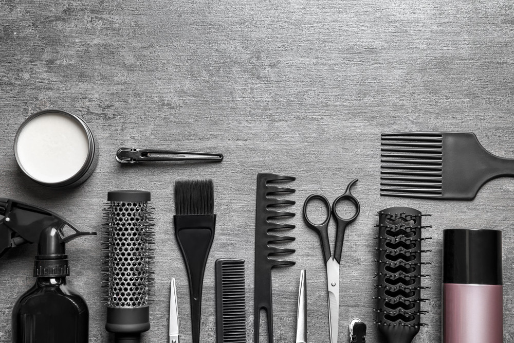 set of beauty tools